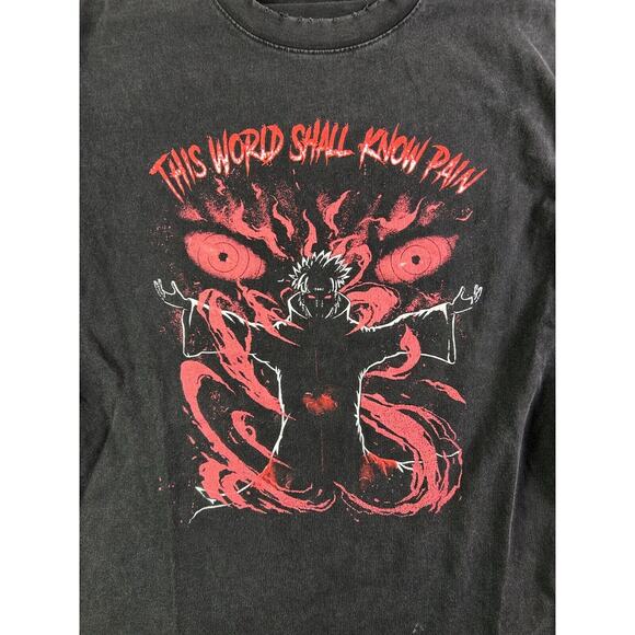 Naruto Pain Grunge Graphic Tee Size M Artie Master Streetwear Akatsuki Anime - Picture 2 of 12